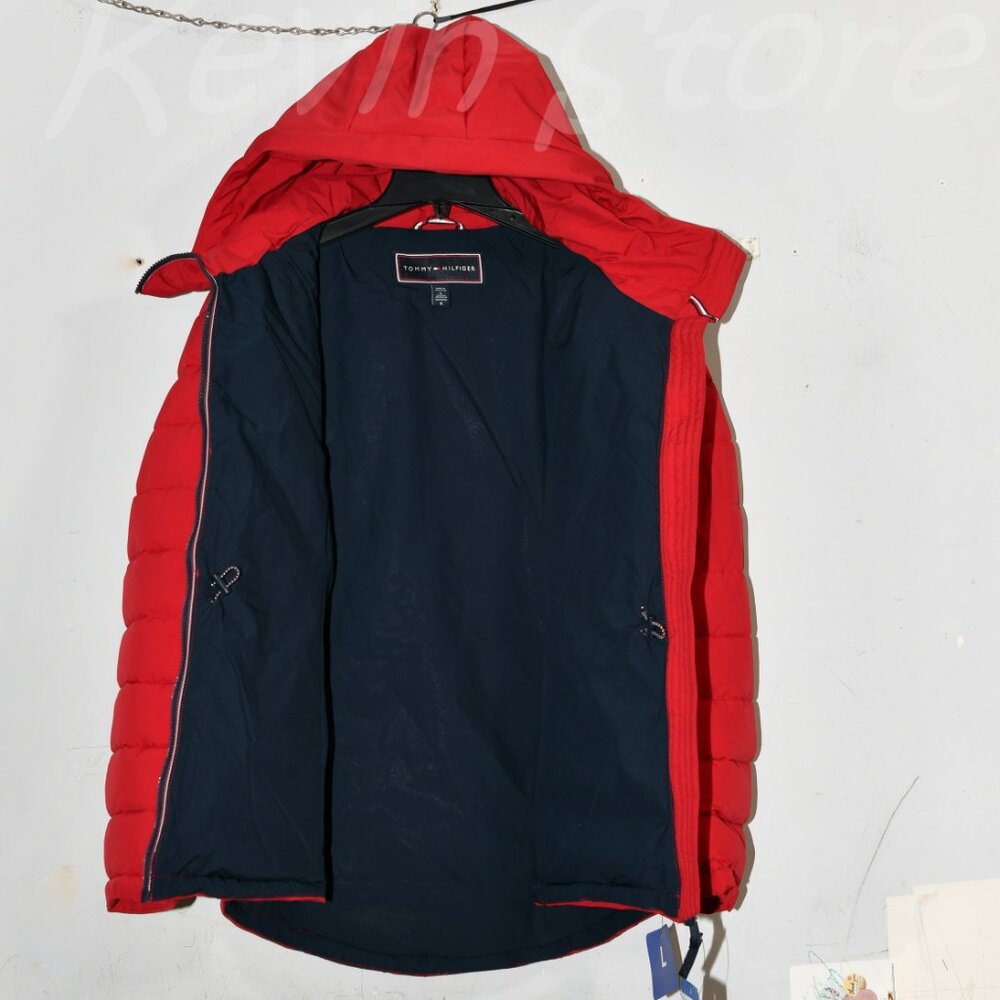 Red (Crimson) - Tommy Hilfiger Ladies' Quilted Jacket - Picture 4 of 11